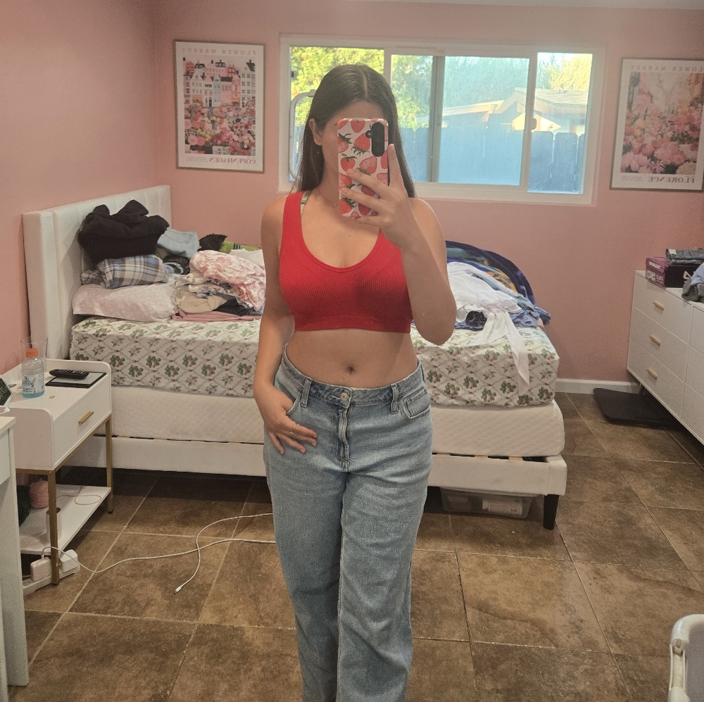 Colsie Ribbed Bralette Tank (Size L)